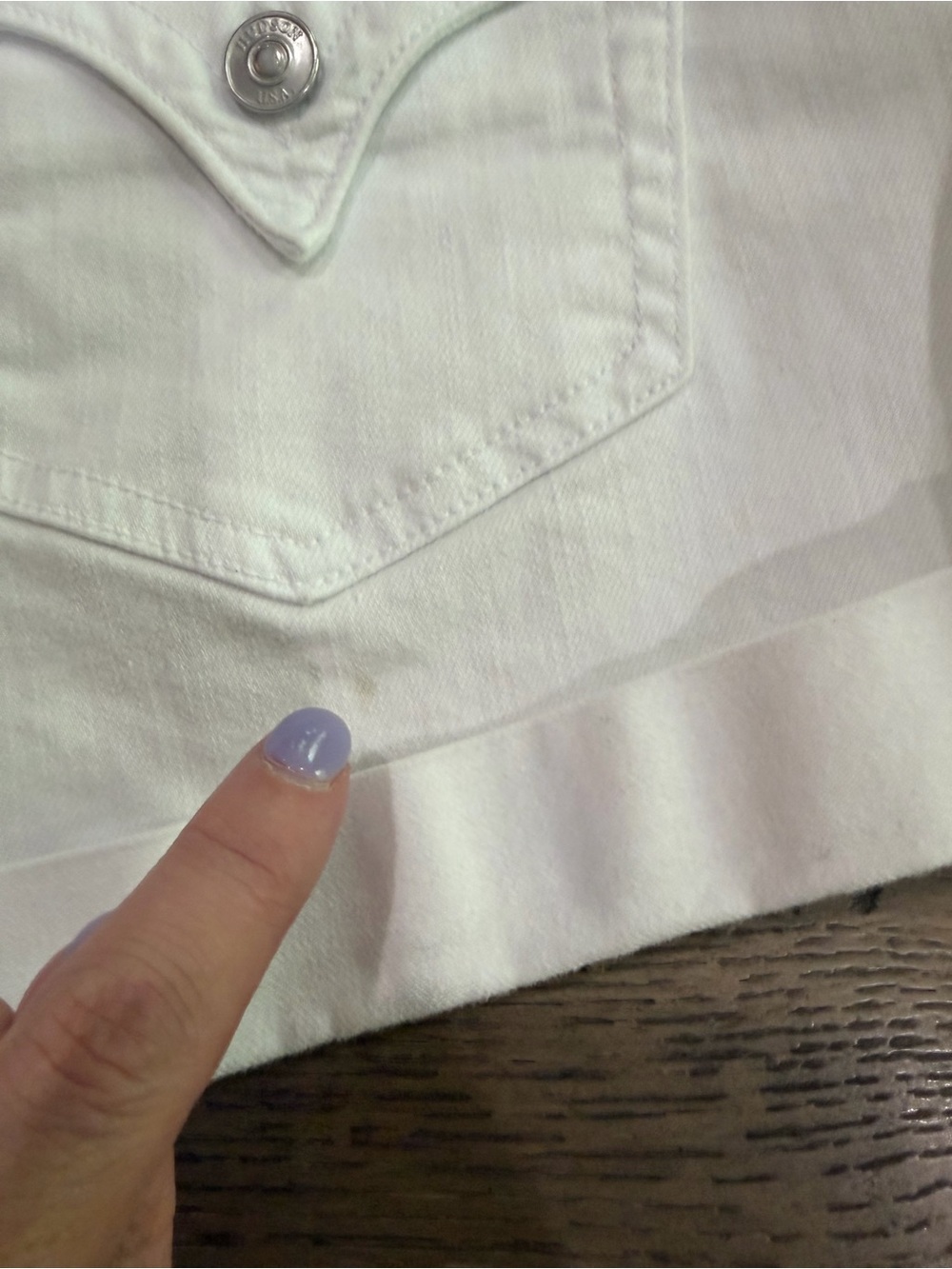 Hudson Jeans Ruby White Roll-Cuff 5 Pocket Design Denim Shorts - Picture 6 of 8